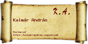 Kalmár András névjegykártya